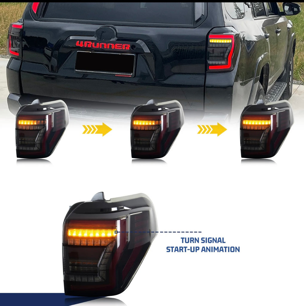 For Toyota 4Runner 2010-2022 Animation Sequential LED Tail Lights Rear Lamps