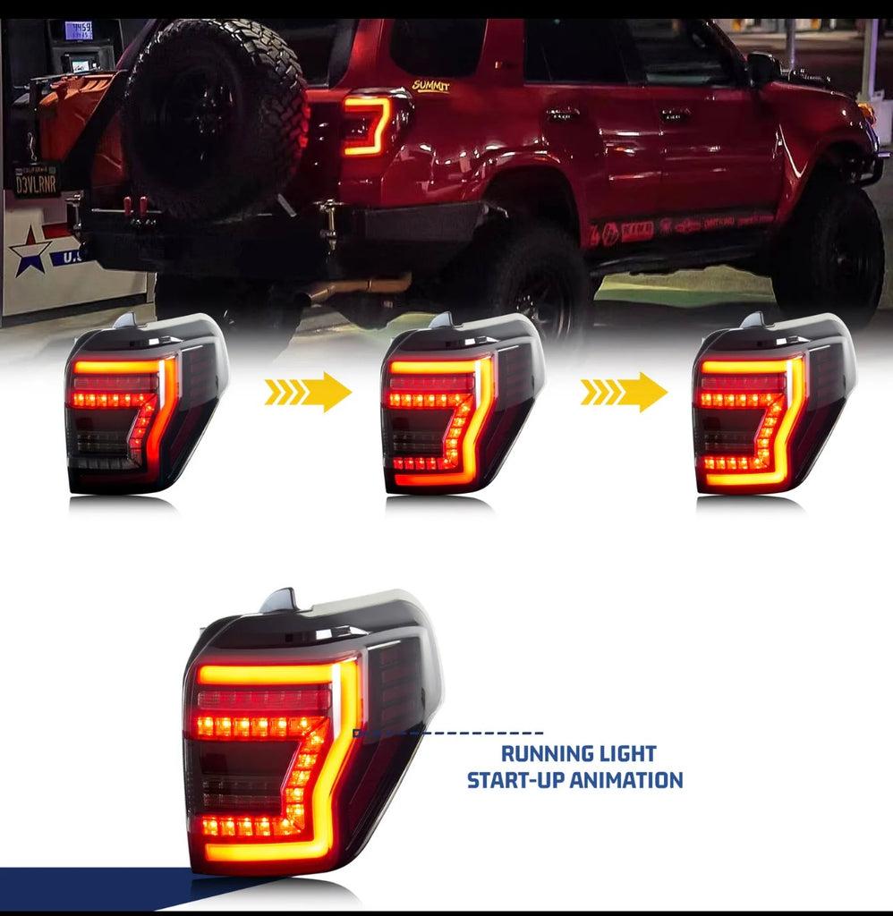 For Toyota 4Runner 2010-2022 Animation Sequential LED Tail Lights Rear Lamps