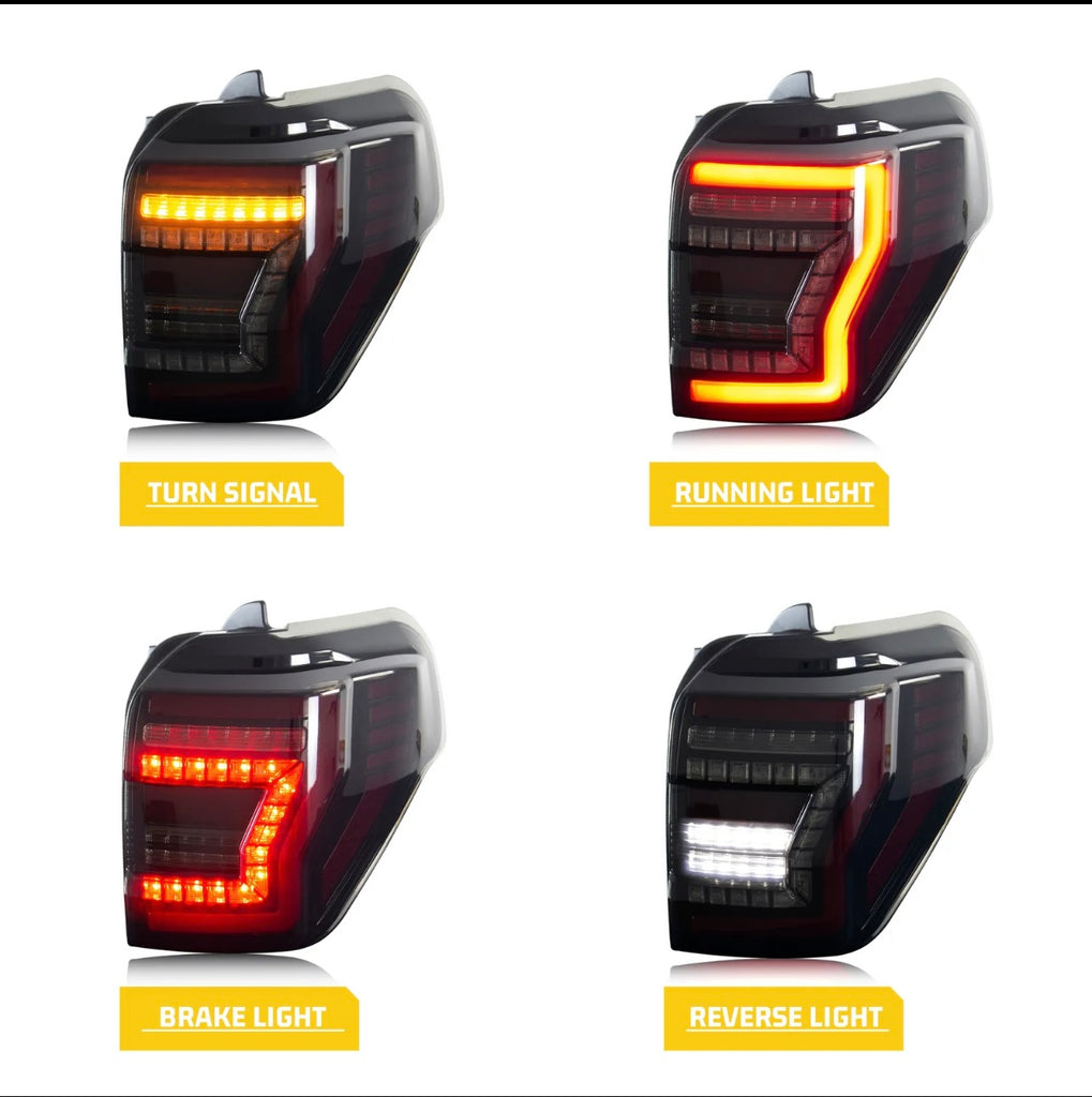 For Toyota 4Runner 2010-2022 Animation Sequential LED Tail Lights Rear Lamps